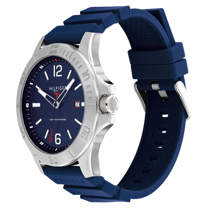 Tommy Hilfiger Men’s Blue Sport Watch with Silicone Strap 1791991 - Authentic