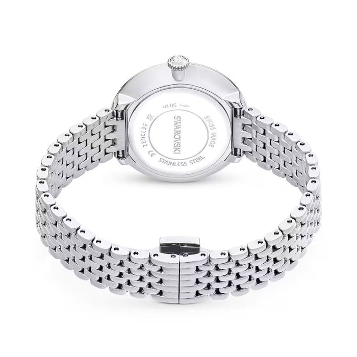 Swarovski Ladies Swiss Made Crystal Bezel Watch – Stainless Steel Bracelet 5673022 - Authentic