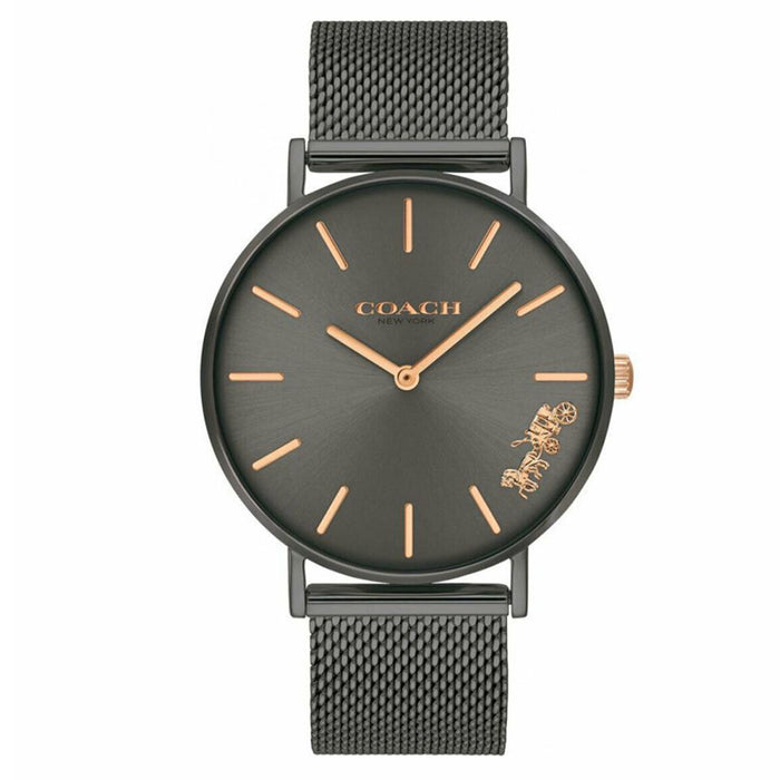 Coach New York Women’s Stainless Steel Mesh Watch – Gunmetal Dial 14503127 - Authentic