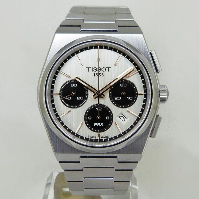 Tissot PRX Chronograph Silver Dial with Black Subdials Watch t120.427.11.011.00 - Swiss Factory