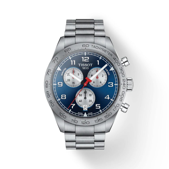 issot Chrono XL Classic – Blue Dial | Tachymeter Bezel | Stainless Steel t131.617.11.042.00 - Authentic