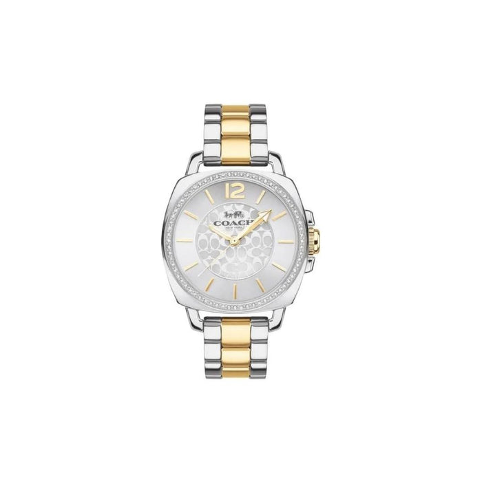 Coach New York Two-Tone Women’s Watch – Crystal Bezel & Signature Dial 14503143 - Authentic
