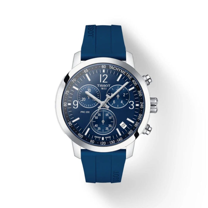 Tissot PRC 200 Chronograph Blue Dial – Blue Rubber Strap | 42mm t114.417.17.047.00 (Swiss Factory)