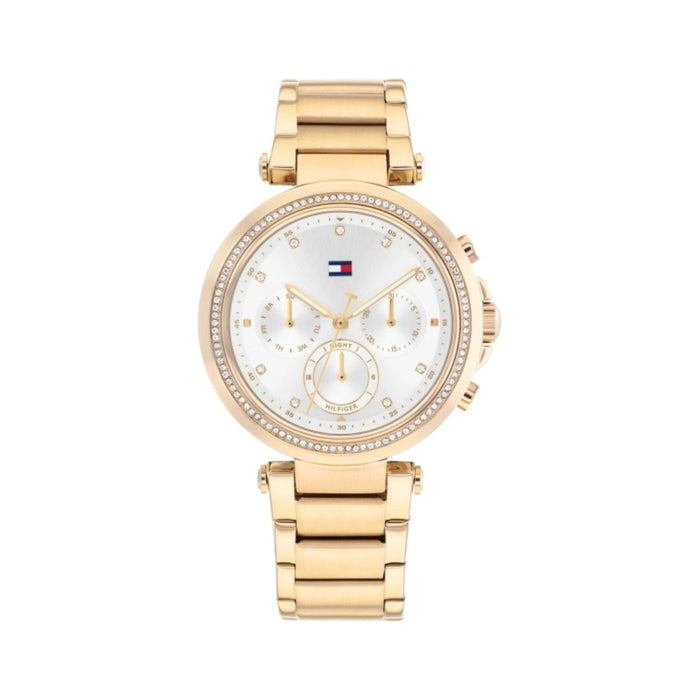 Tommy Hilfiger Women’s Gold Chronograph Watch with Crystal Bezel 1782703 - Authentic