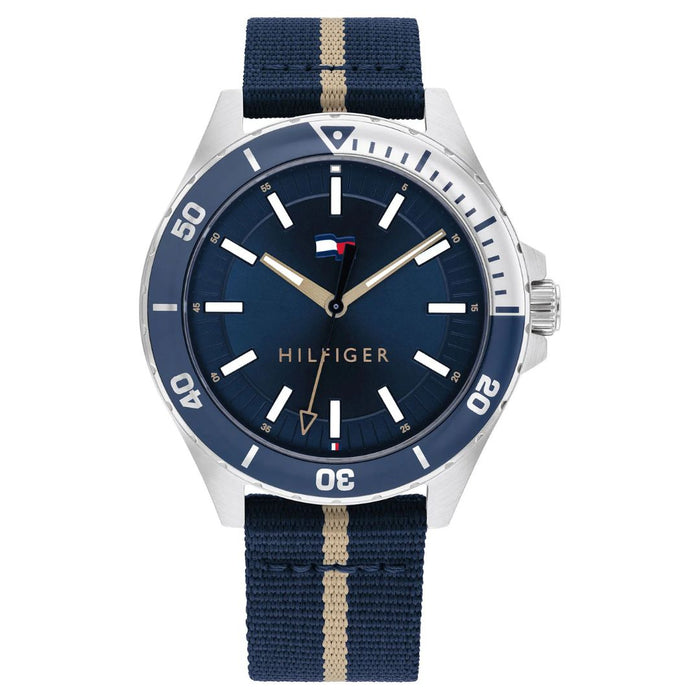 Tommy Hilfiger Men’s Blue Nylon Strap Sport Watch 1792011 - Authentic