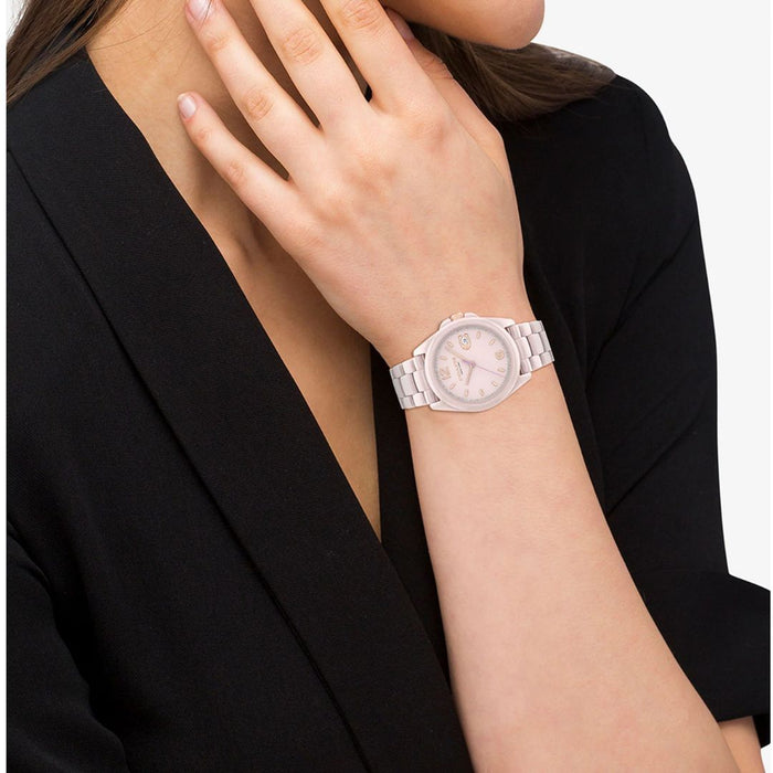 Coach Blush Pink Ceramic Women’s Watch with Rose Gold Accents & Date Display 14503926 - Authentic