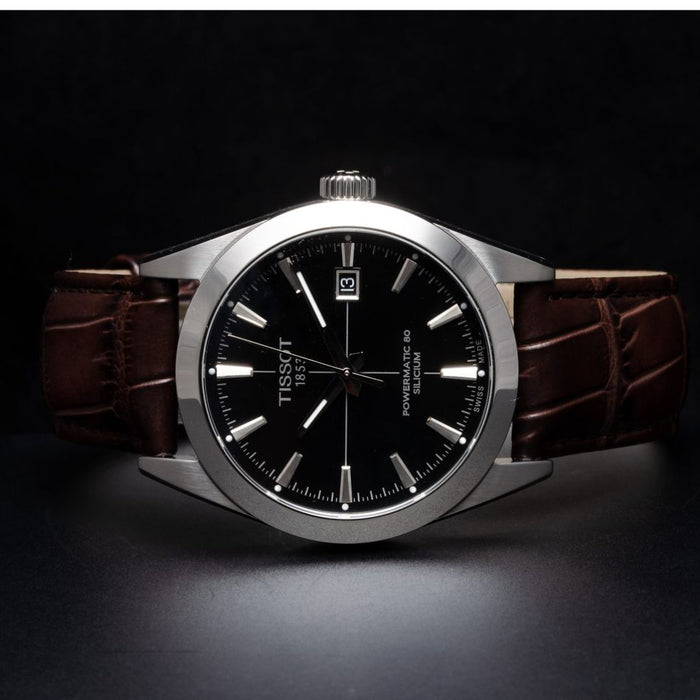 Tissot Gentleman Powermatic 80 Silicium Black Dial t127.407.16.051.01 - Swiss Factory