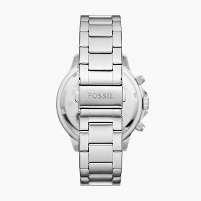 Fossil Blue & Red Bezel Chronograph Stainless Steel Watch - BQ2842 - Authentic