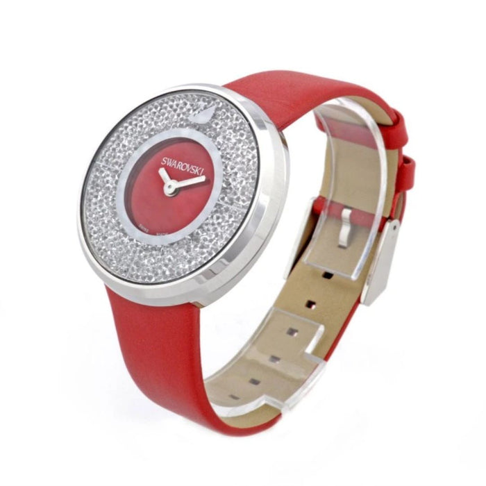 Swarovski Crystalline Pure Red Leather Watch 1144170 - Authentic