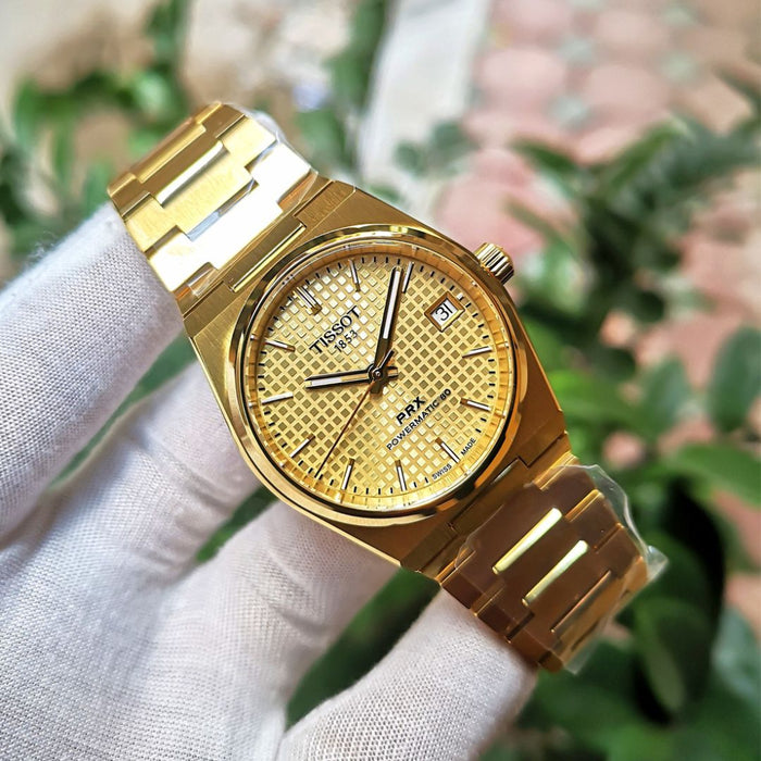 Tissot PRX Powermatic 80 – Full Gold 35MM (Automatic) t137.207.33.021.00 - Swiss Factory