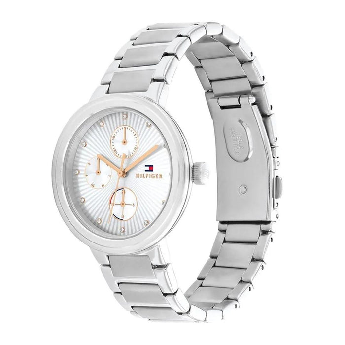 Tommy Hilfiger Women’s Silver & Rose Gold Chronograph Watch 1782532 - Authentic