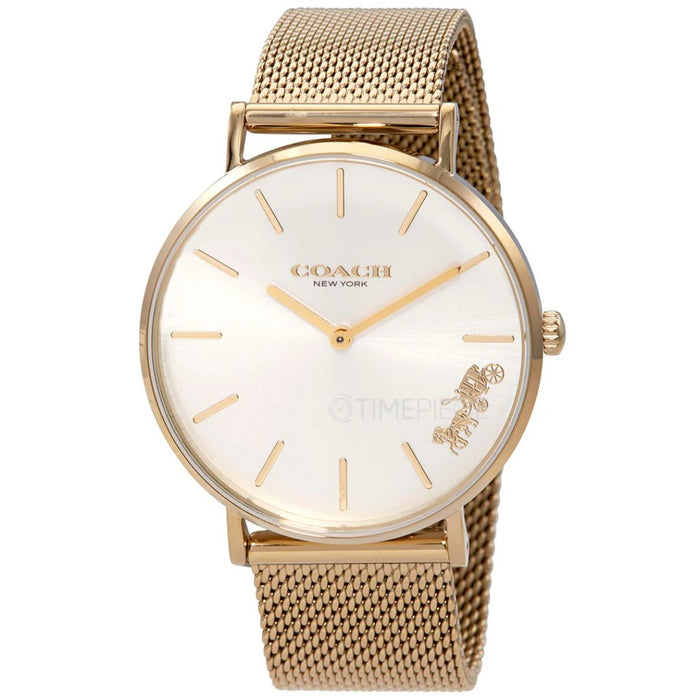 Coach Gold Mesh Bracelet Watch – Women’s Elegant Quartz Timepiece 14503125 - Authentic
