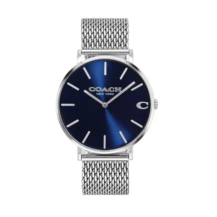 Coach New York Slim Stainless Steel Mesh Watch – Blue Dial 14602437 - Authentic