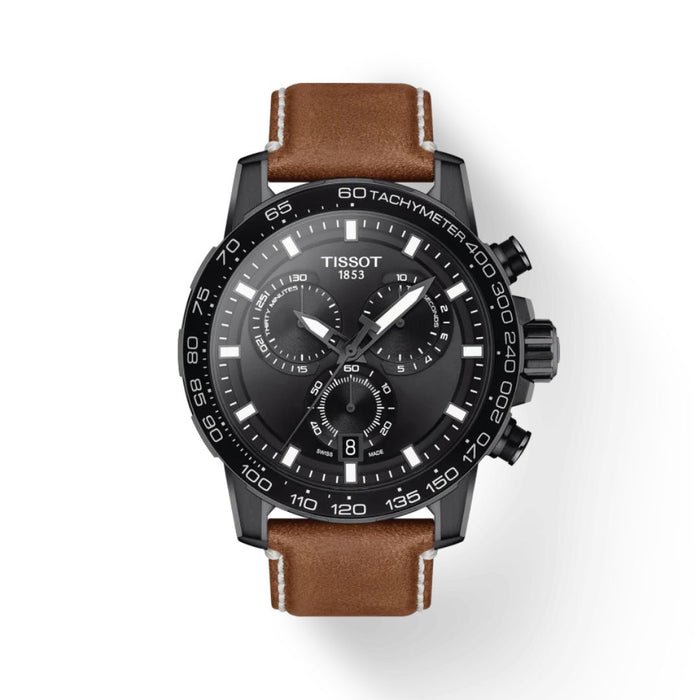 Tissot V8 Quartz Chronograph – Gray Dial with Brown Leather Strap t125.617.36.051.01 Swiss Factory