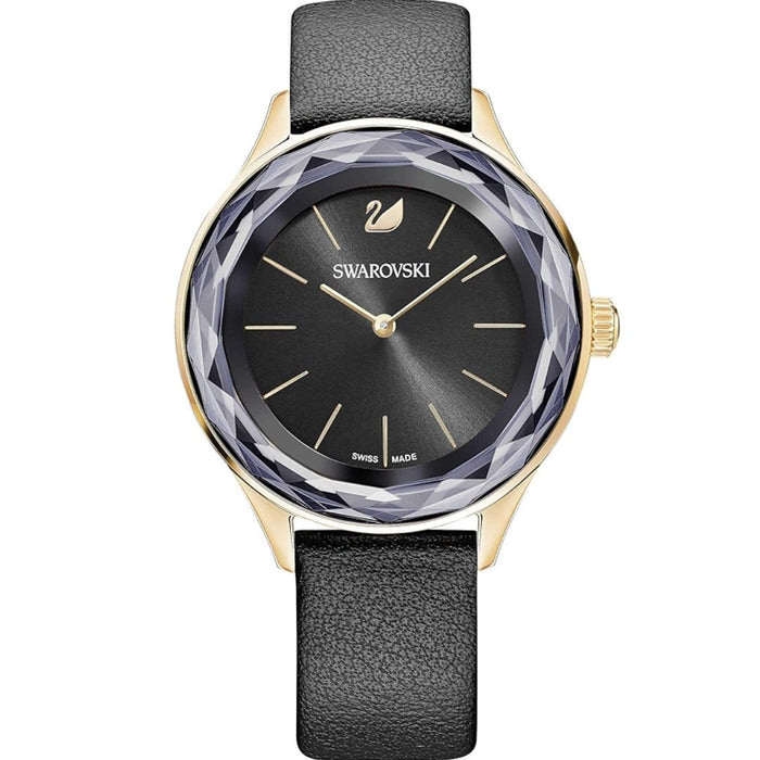 Swarovski Crystalline Pure Women’s Watch – Black Dial, Gold Case 5295358 - Authentic