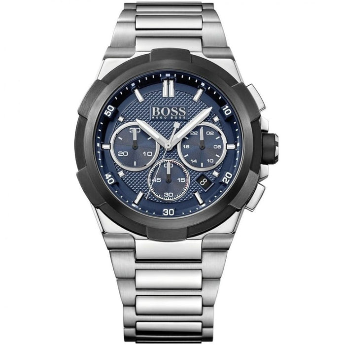 Hugo Boss Grandmaster Blue Steel Chronograph Men’s Watch 1513360 - Authentic