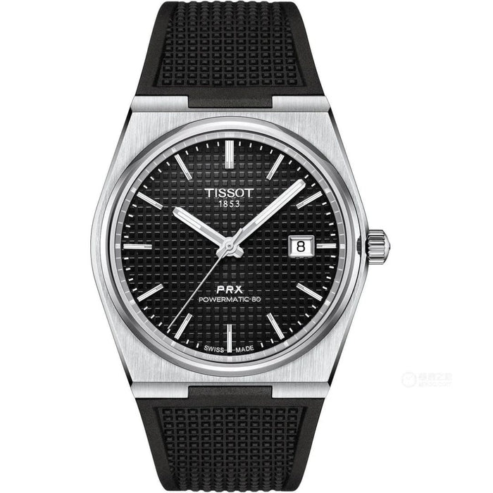 Tissot PRX Powermatic 80 Black Dial – Black Rubber Strap t137.407.17.051.00 - Authentic