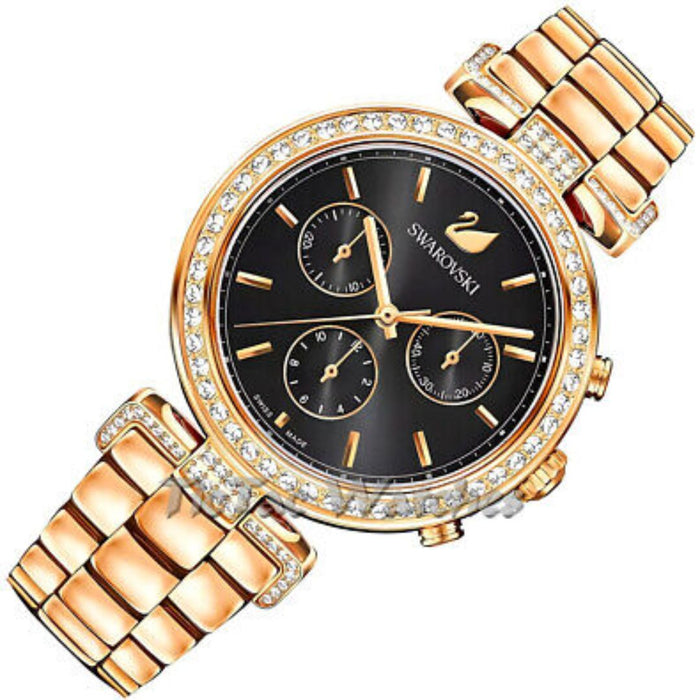 Swarovski Crystalline Delight Chronograph Gold Bracelet Watch - 5295366 - Authentic