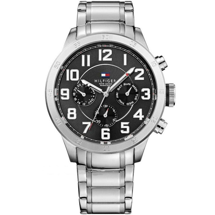 Tommy Hilfiger Men’s Multi-Dial Stainless Steel Watch – Black Dial 1791054 - Authentic