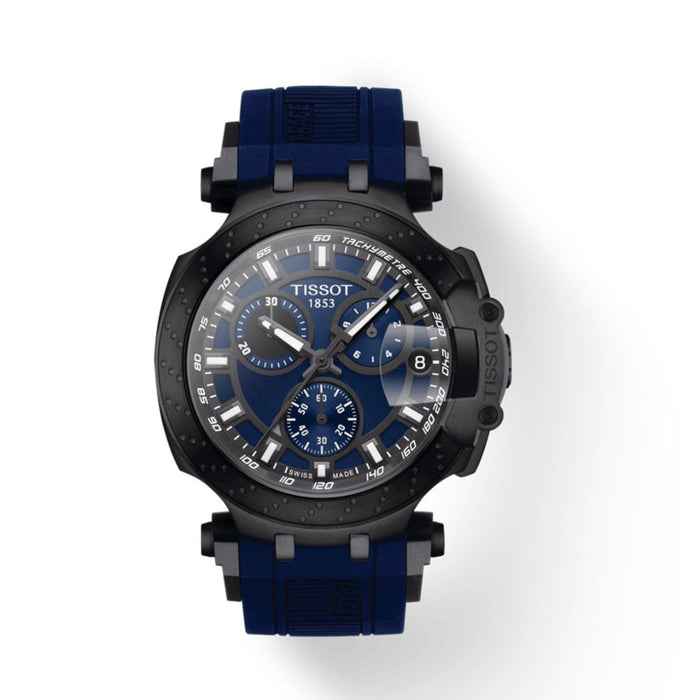 Tissot T-Race Chronograph – Blue Rubber Strap t115.417.37.041.00 - Authentic