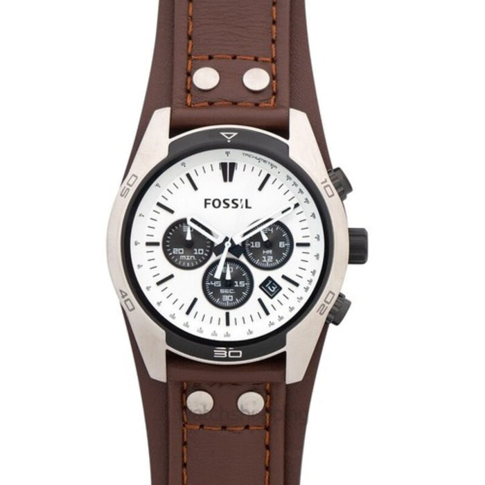 Fossil Men’s Chronograph Brown Leather Watch - CH2890 - Authentic