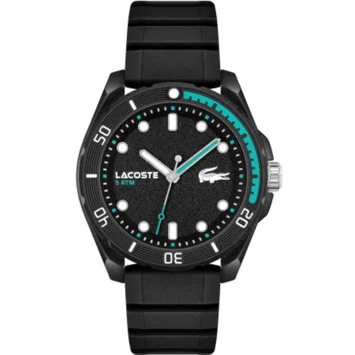Lacoste Capbreton Black Silicone Strap Men’s Watch - 2011284 - Authentic