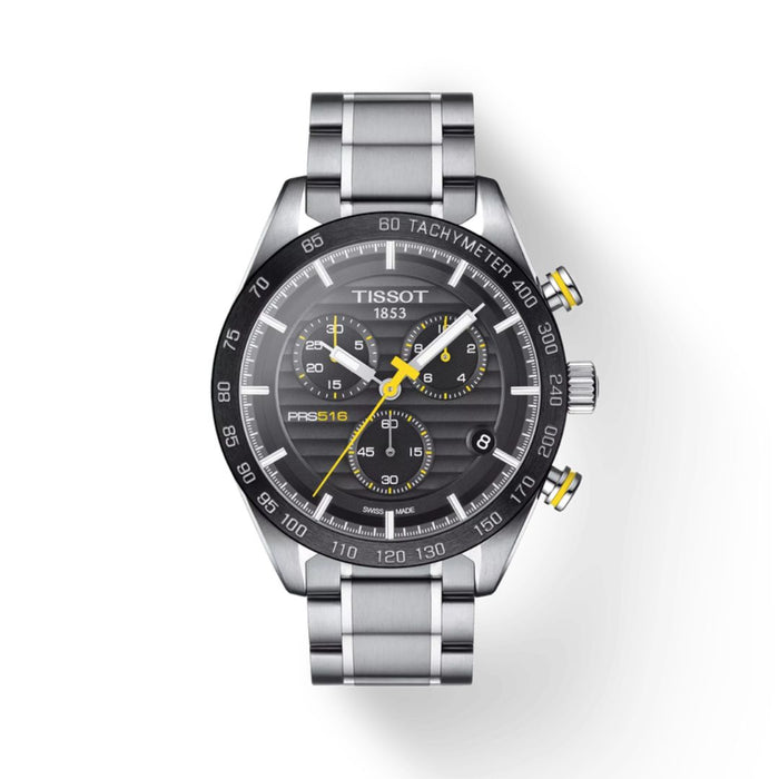 Tissot PRS 516 Chronograph Black & Yellow – 45mm t100.417.11.051.00 - Swiss Factory