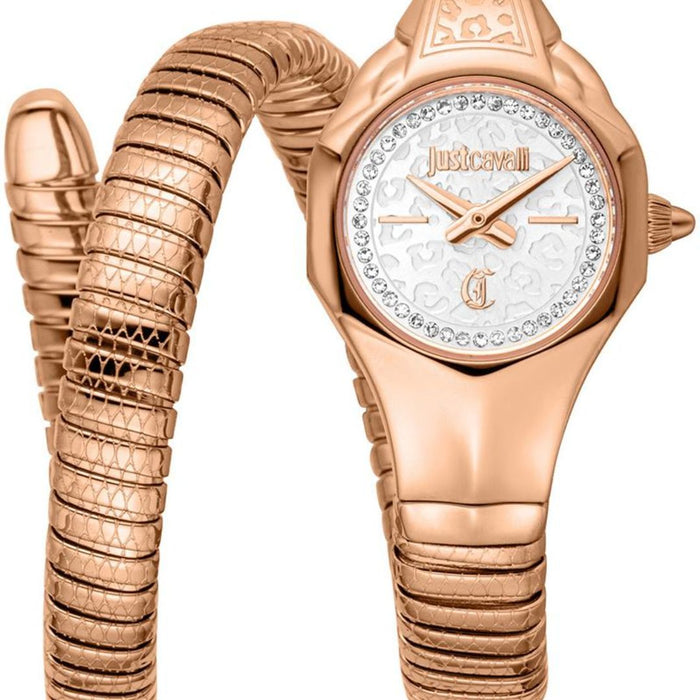 Just Cavalli Serpente Rose Gold White Dial Watch JC1L354M0045  - Authentic