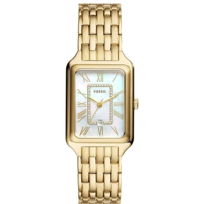 Fossil Carlie Rectangular Gold Women’s Watch - ES5220 - Authentic