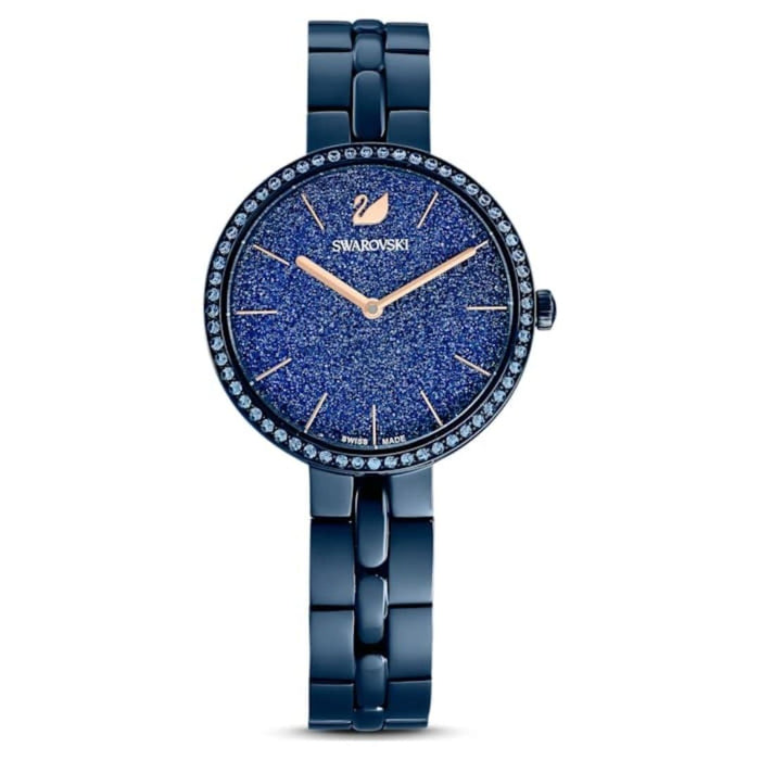 Swarovski Crystalline Blue Dial Watch – Stainless Steel Bracelet 5647452 - Authentic