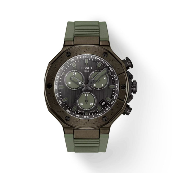 Tissot Sport Chronograph – Military Green Edition t141.417.37.061.02 - Authentic
