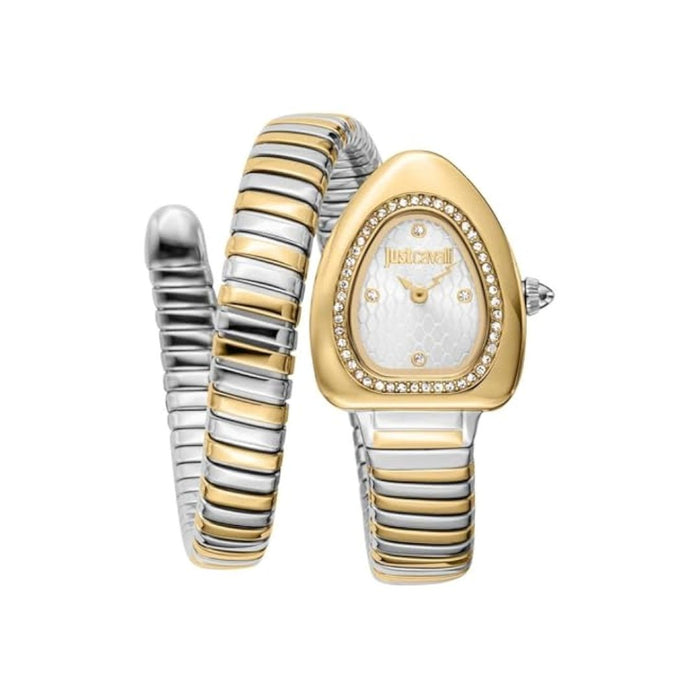 Just Cavalli Serpente Two-Tone Gold & Silver Women’s Watch jc1l249m0055 - Authentic