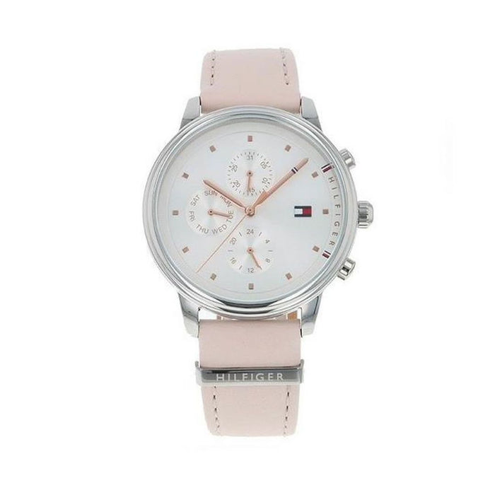 Tommy Hilfiger Pink Leather Multifunction Watch for Women 1781906 - Authentic