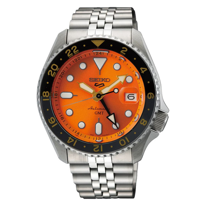 Seiko Prospex Automatic GMT Diver Orange Dial Stainless Steel 200M SSK005K1 - Authentic