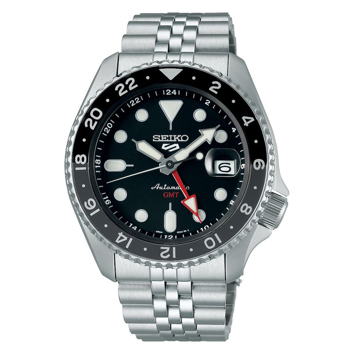Seiko 5 Sports Automatic GMT Black Dial Stainless Steel Bracelet SSK001K1 - Authentic