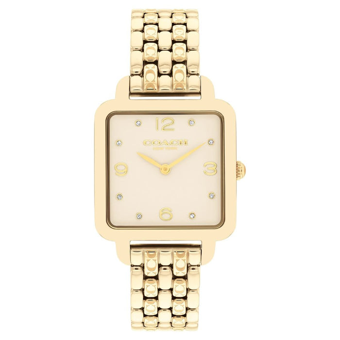 Coach New York Gold Square Women’s Watch – Champagne Dial & Crystal Markers 14504495 - Authentic