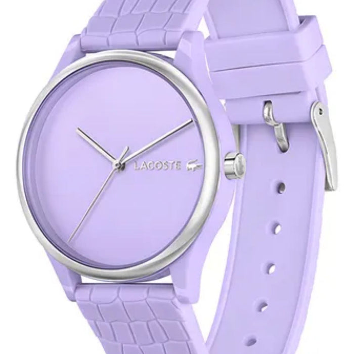 Lacoste 12.12 Quartz Unisex Purple Silicone Watch - 2001284 - Authentic