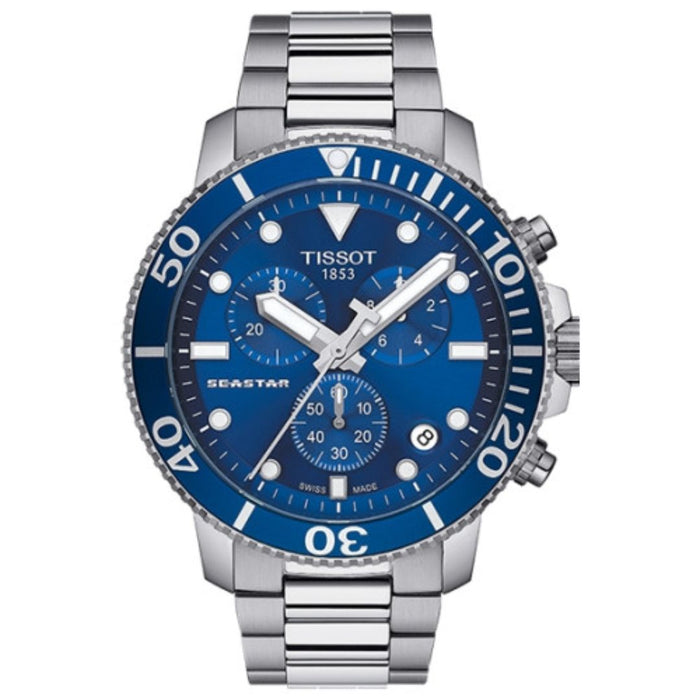 Tissot Seastar Chronograph Blue Dial – 30 Bar t120.417.11.041.00 - Authentic