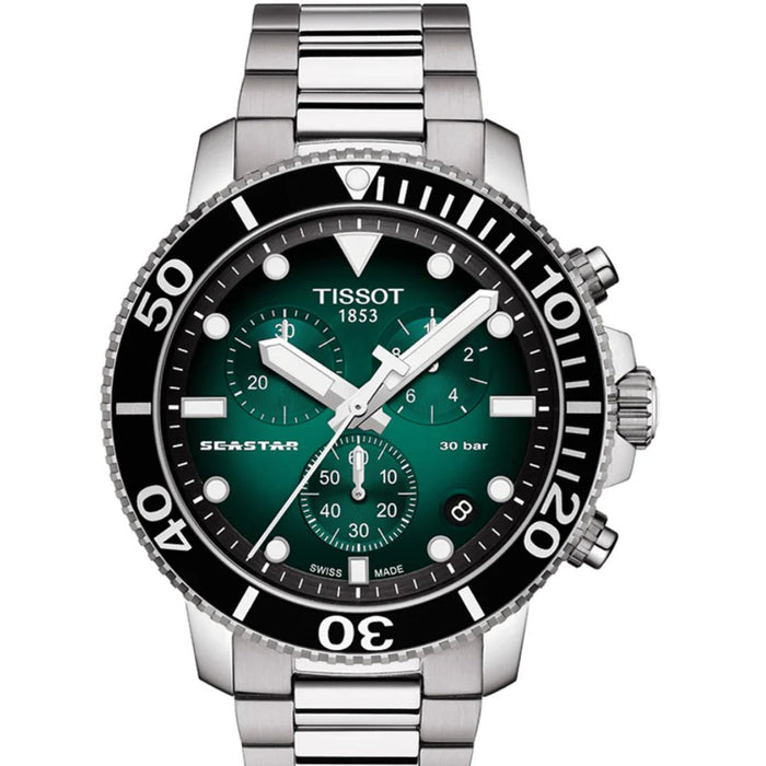 Tissot Seastar 1000 Chronograph Green Gradient Dial Men’s Watch t120.417.11.091.01 -Swiss Factory