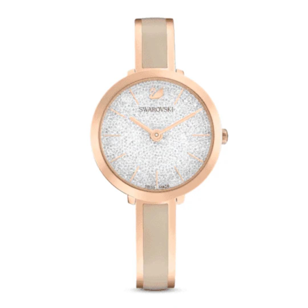 Swarovski Rose Gold Crystal Dial Swiss Made Watch 5642218 - Authentic ...