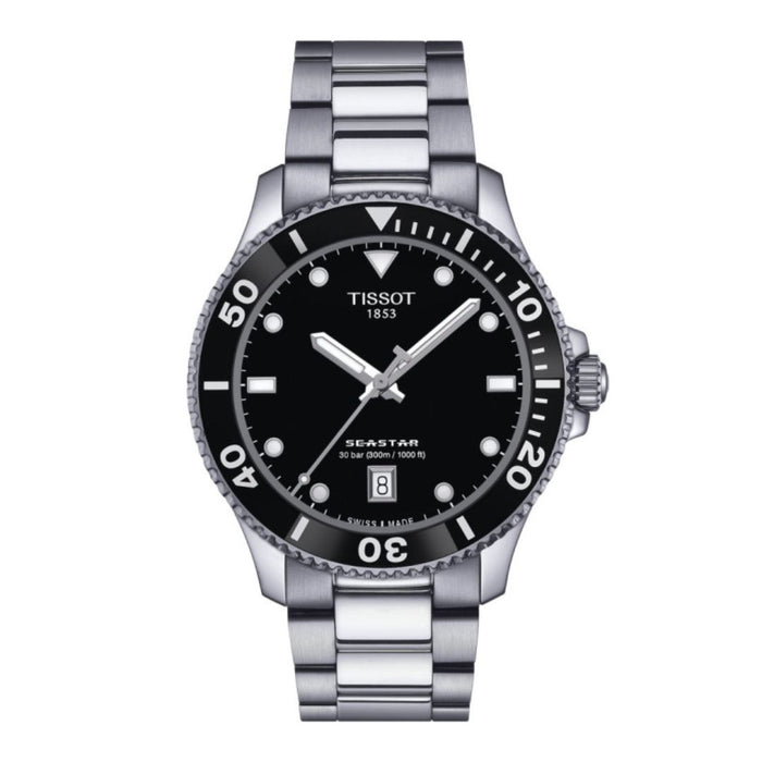 Tissot Seastar 1 000 – Black Dial | Stainless Steel | 300m Diver t120.410.11.051.00 - Authentic