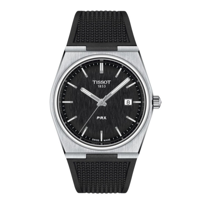 Tissot PRX Quartz 40MM – Black Dial Rubber Strap t137.410.17.051.00 - Authentic