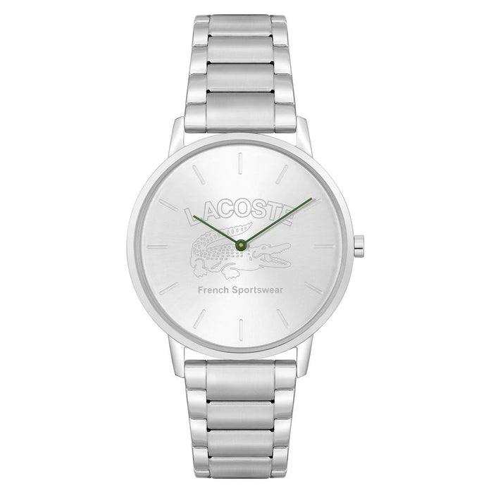 Lacoste French Sportswear Silver Stainless Steel Men’s Watch 2011214 - Authentic