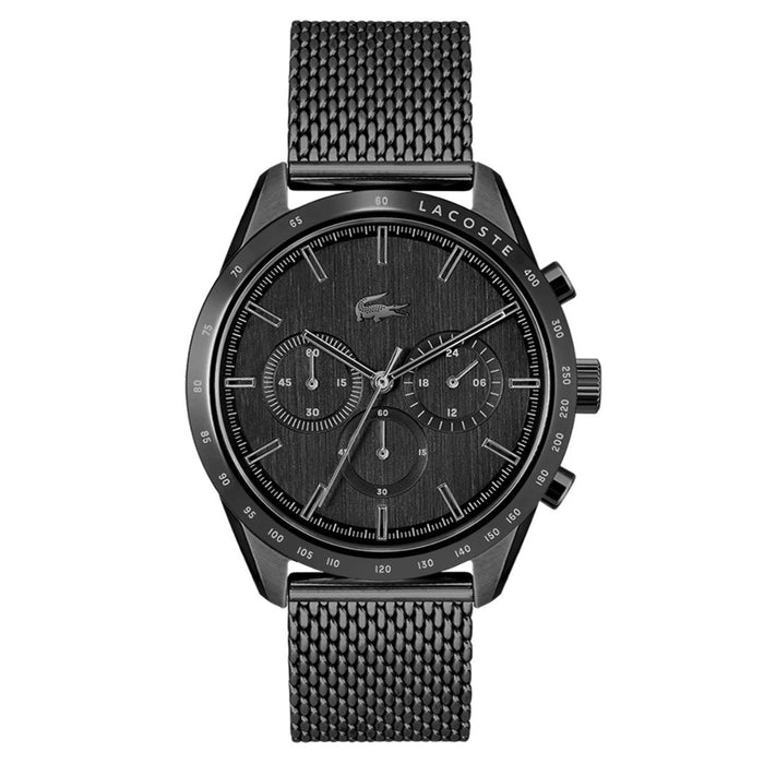 Lacoste Men’s Madrid Chronograph Black Mesh Watch 2011162 - Authentic