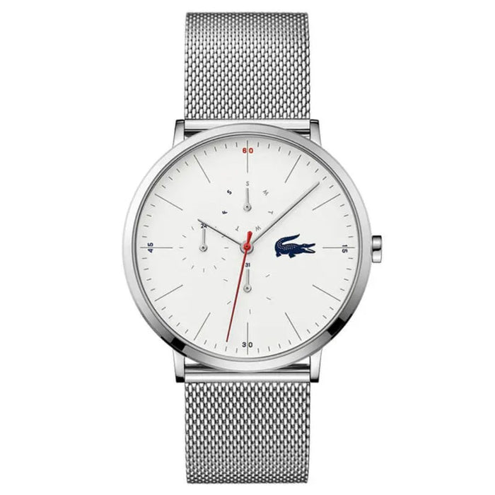 Lacoste Moon Ultra Slim Silver 40MM Mesh Men’s Watch - 2011025 - Authentic