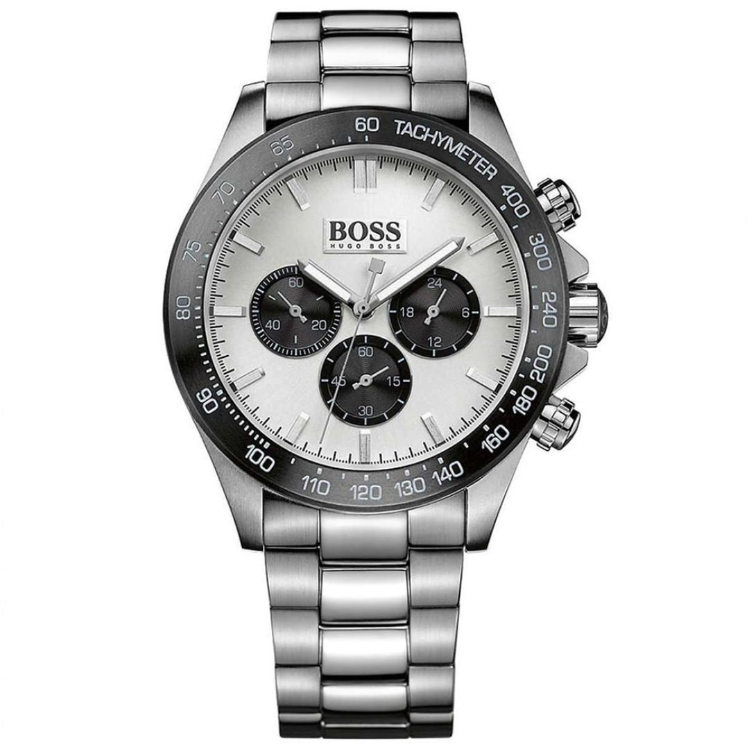 Hugo Boss Silver Chronograph Men’s Watch – Silver Dial with Black Sub ...