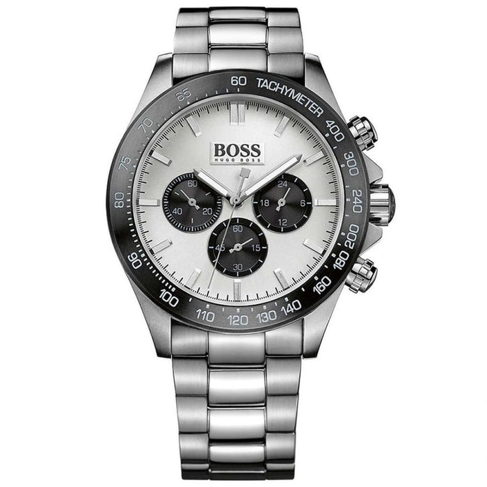 Hugo Boss Silver Chronograph Men’s Watch – Silver Dial with Black Sub-Dials 1512964 - Authentic