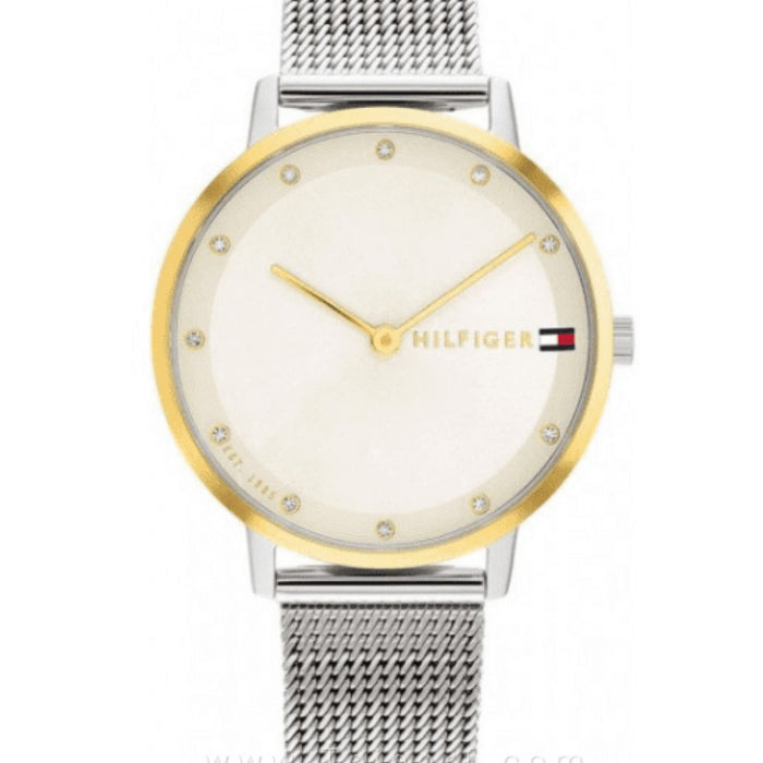 Tommy Hilfiger Gold & Silver Mesh Watch for Women 1782667 - Authentic