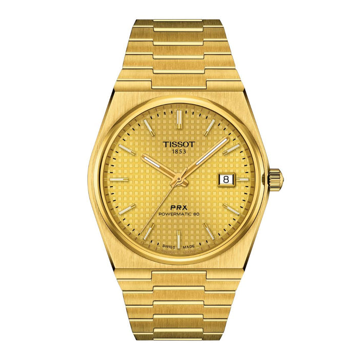 Tissot PRX Powermatic 80 – Full Gold Stainless Steel Automatic 40mm t137.407.33.021.00 - Swiss Factory