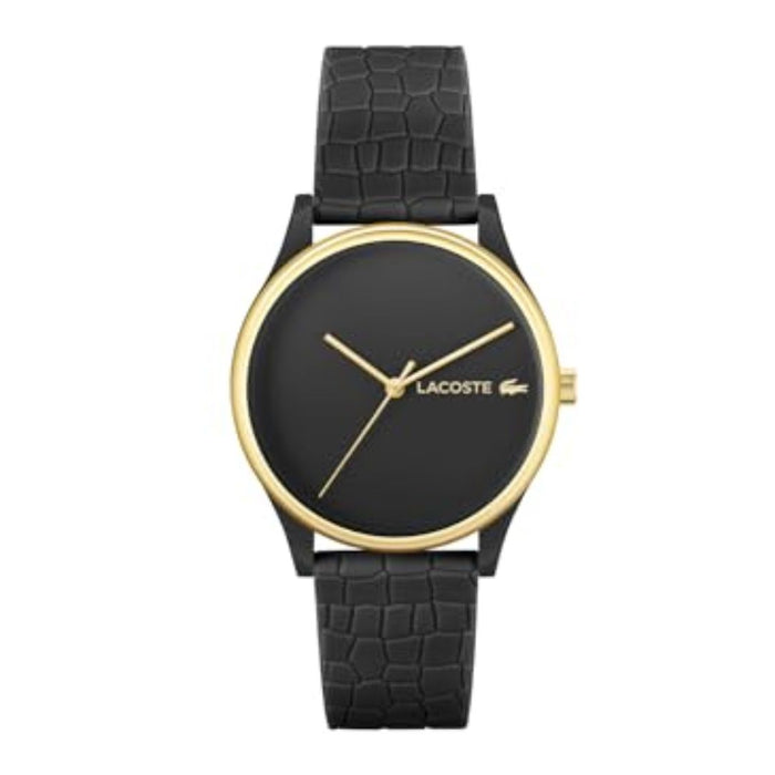 Lacoste Moon Black Dial Black Silicone Strap Men’s Watch - 2001249 - Authentic